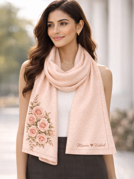 Custom Valentine stole floral