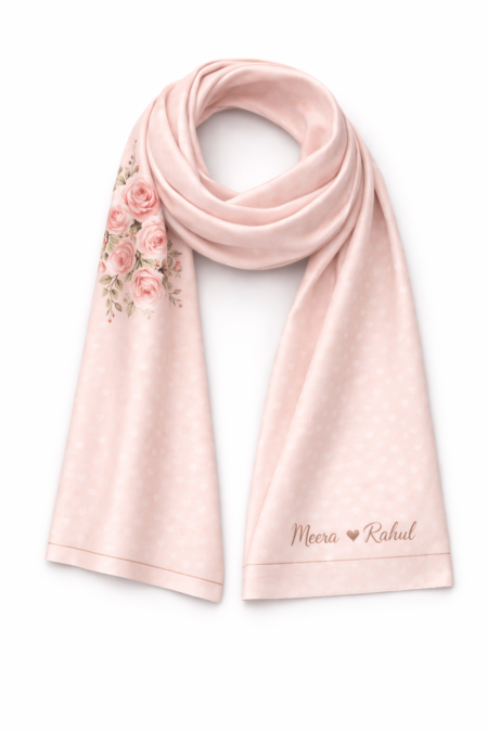 Customised Valentine stole floral